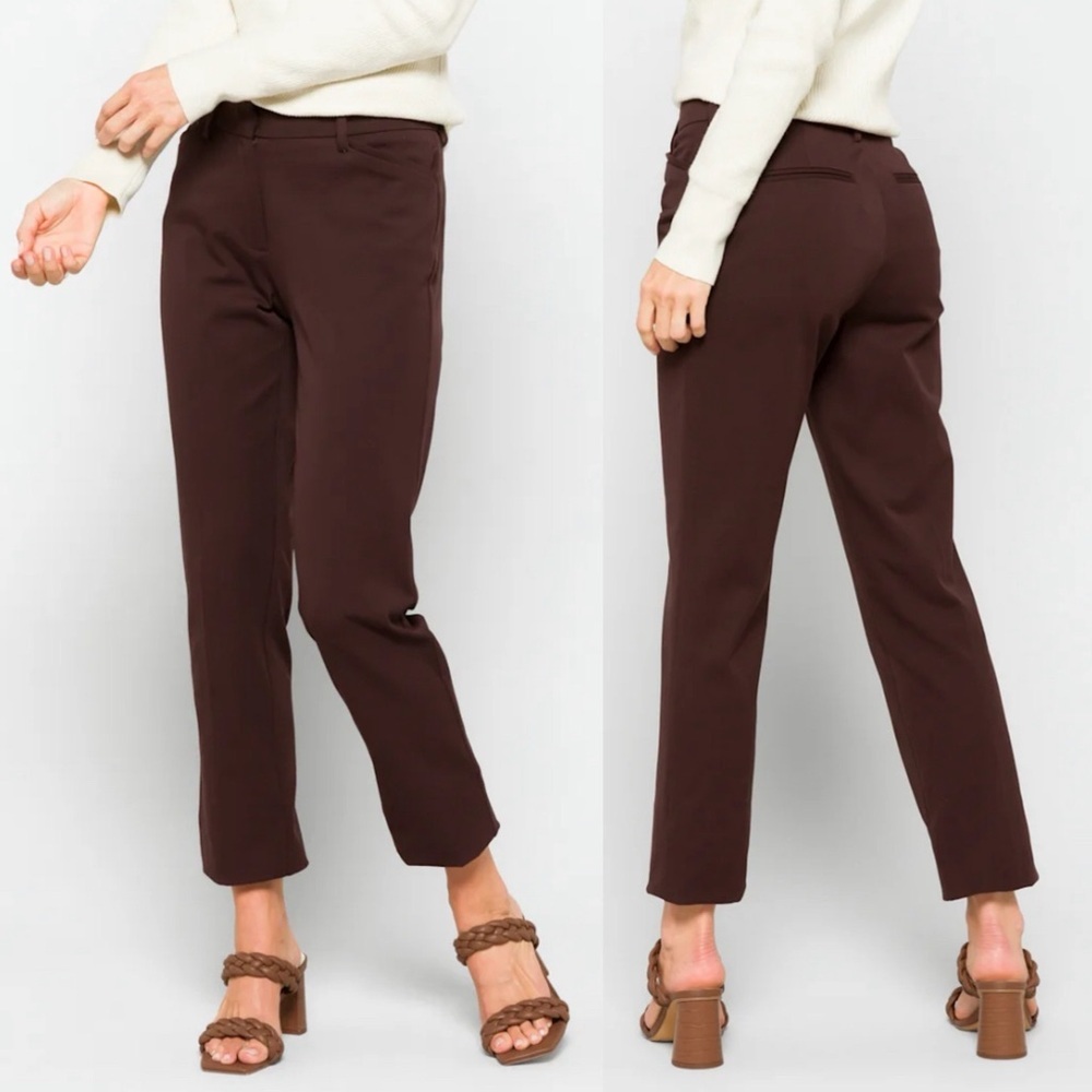 Stitchfix 41 Hawthorn Pants Size 12 Becca Straight Leg Adjustable Hem Espresso